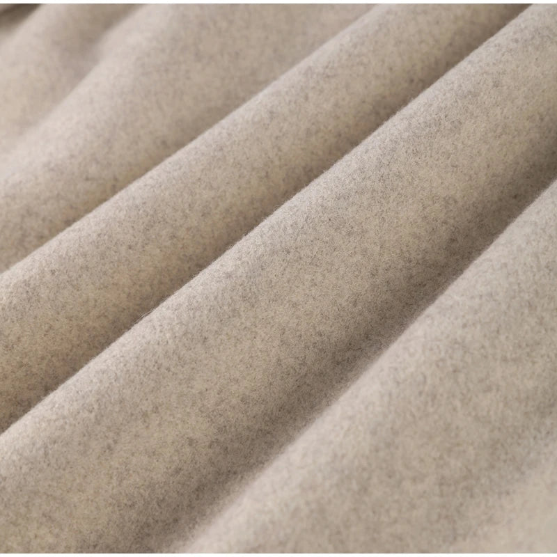 Elegant Lace-Up Wool Coat – 2025 Street Style