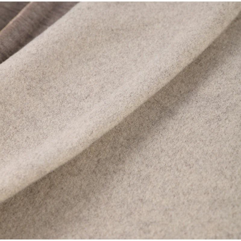 Elegant Lace-Up Wool Coat – 2025 Street Style