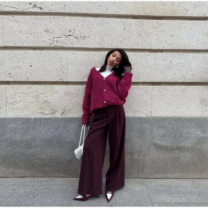 Sexy One-Shoulder Knit Sweater – 2025 Elegant Fit