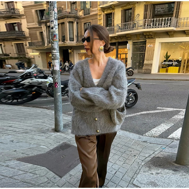 Sexy One-Shoulder Knit Sweater – 2025 Elegant Fit