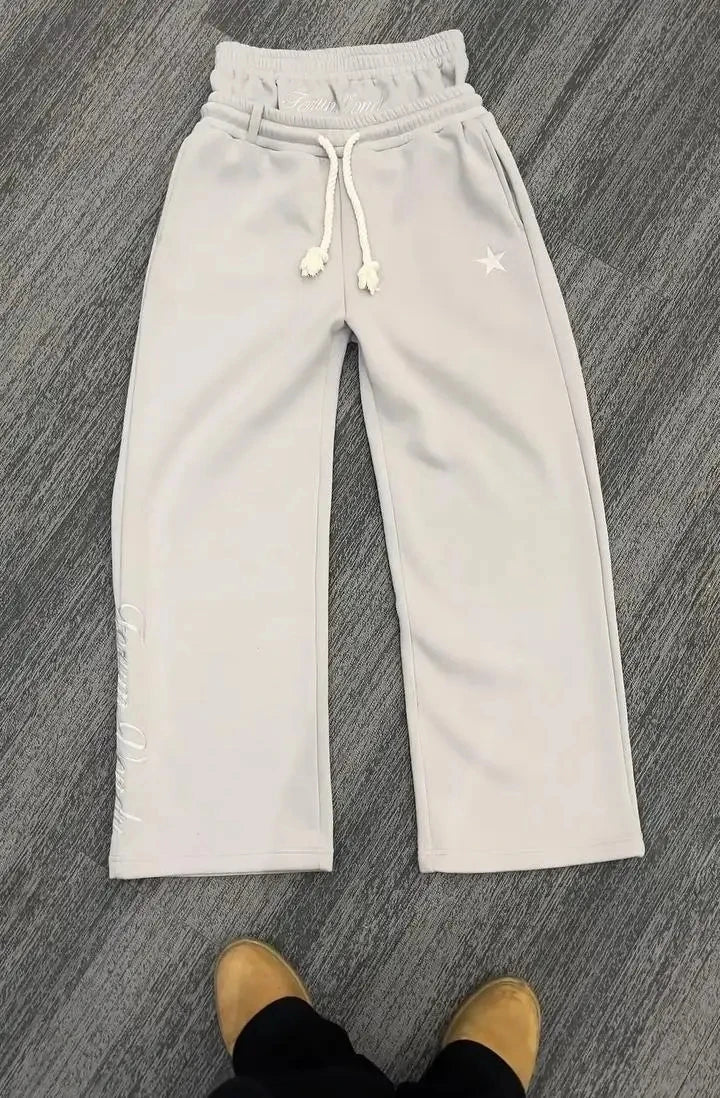 Vintage Double-Layer Sweatpants – Y2K Streetwear