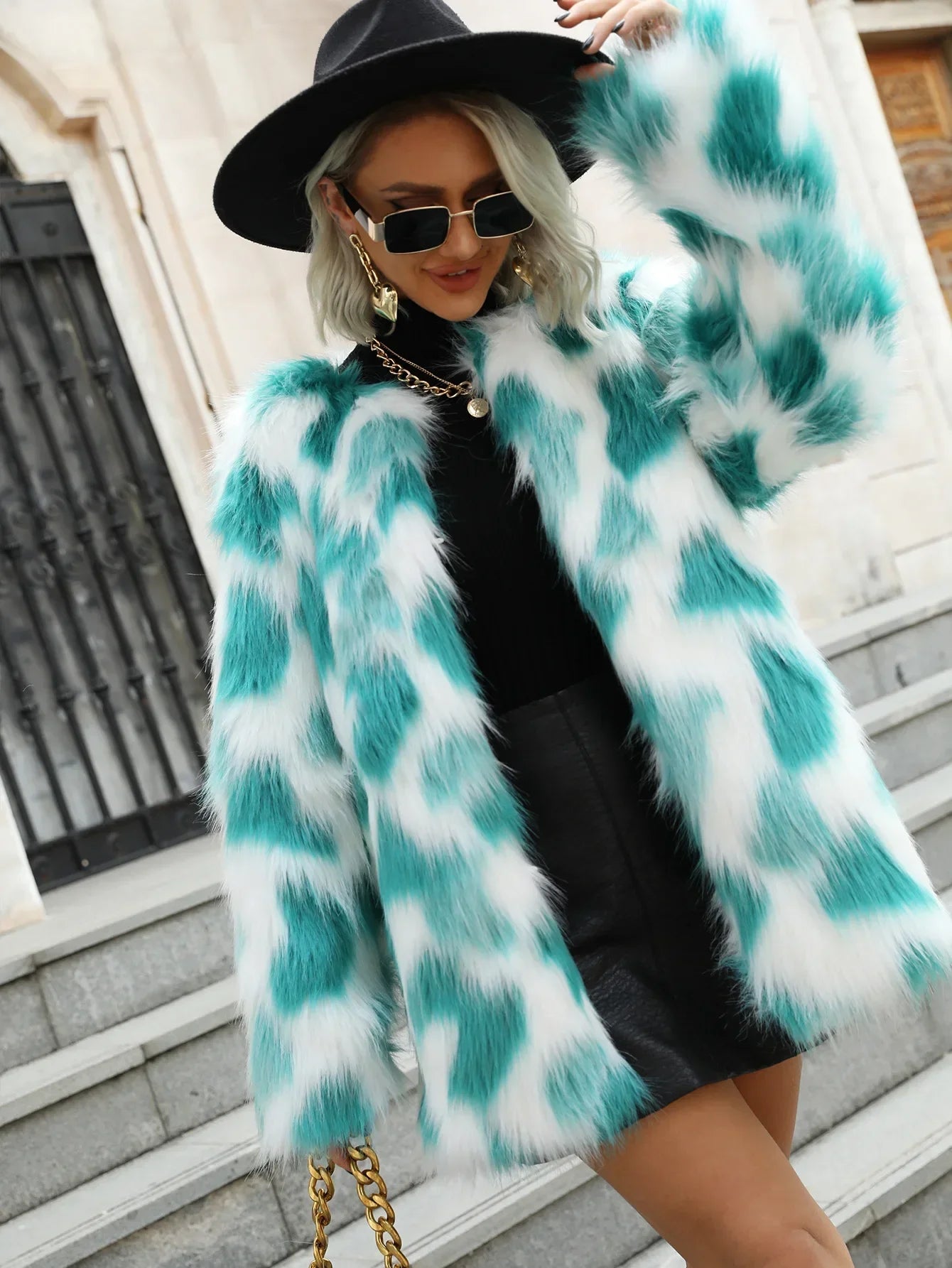 Luxury Faux Fox Fur Coat – Plush Edition