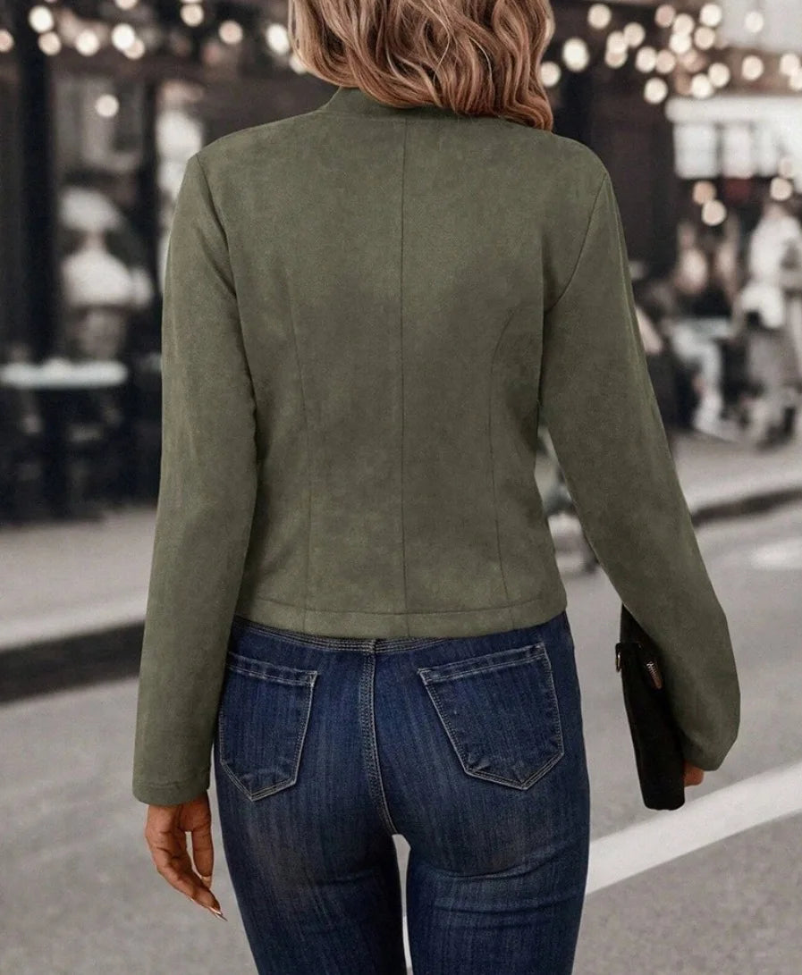 Retro Slim Blazer – Double-Breasted Spring Jacket