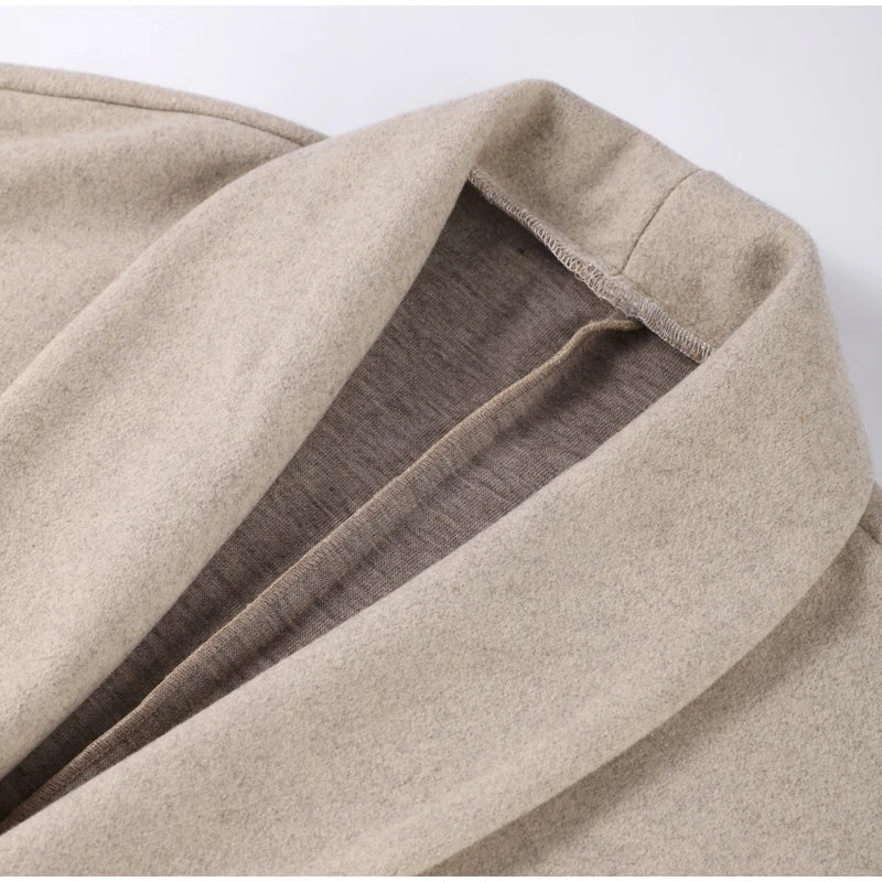 Elegant Lace-Up Wool Coat – 2025 Street Style