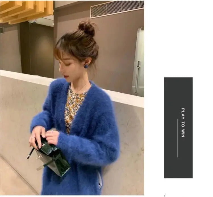 Plush Mink Knit Cardigan – Winter Luxe Edition