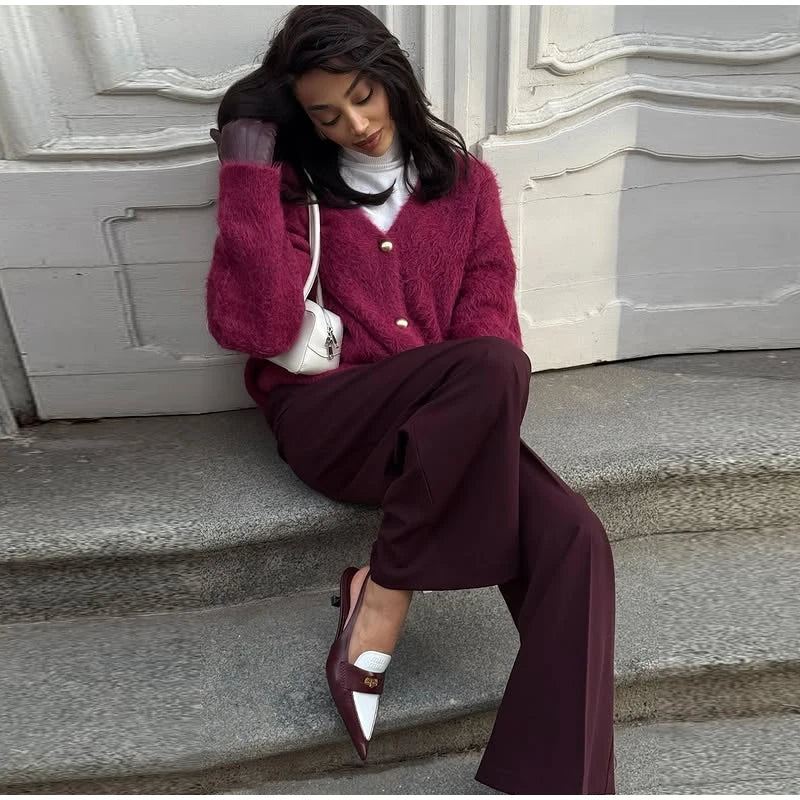 Sexy One-Shoulder Knit Sweater – 2025 Elegant Fit