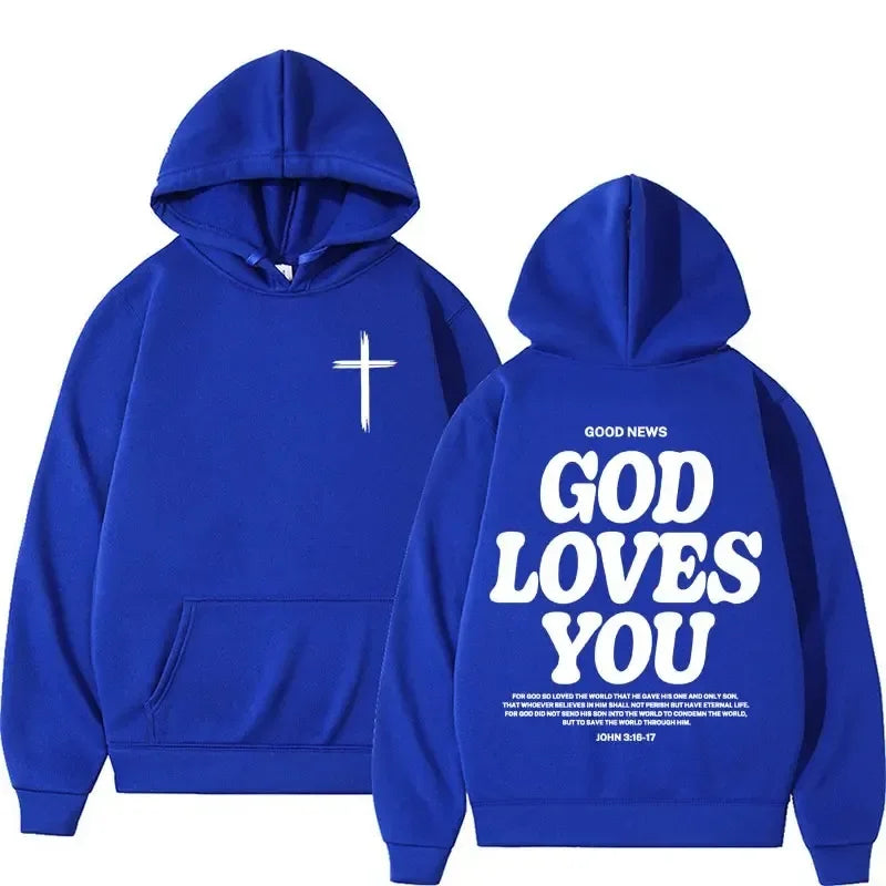 God Loves You Vintage Hoodie – Harajuku Style