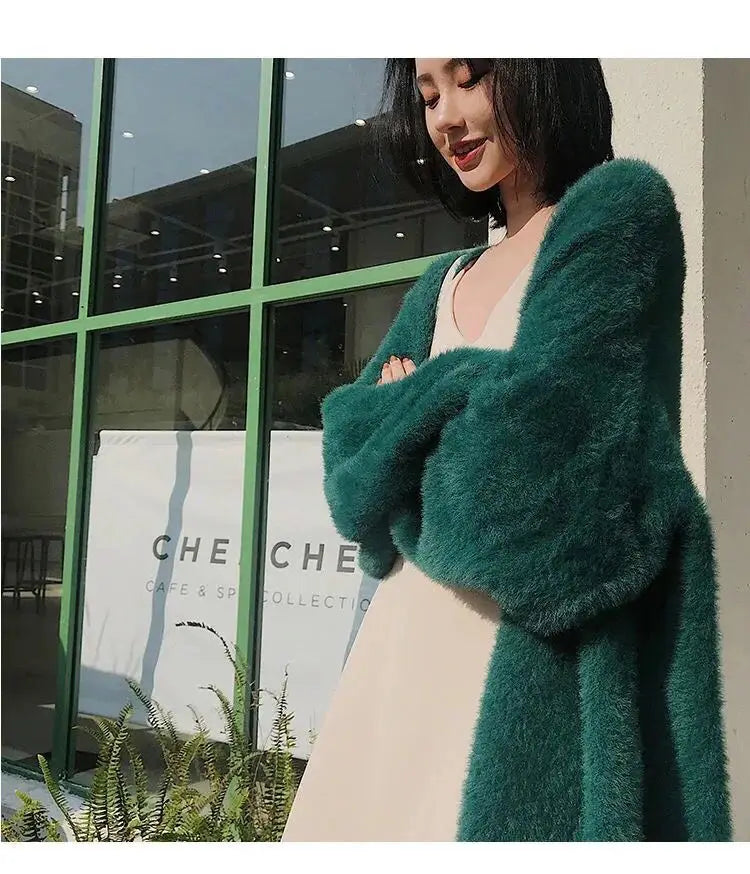 Plush Mink Knit Cardigan – Winter Luxe Edition