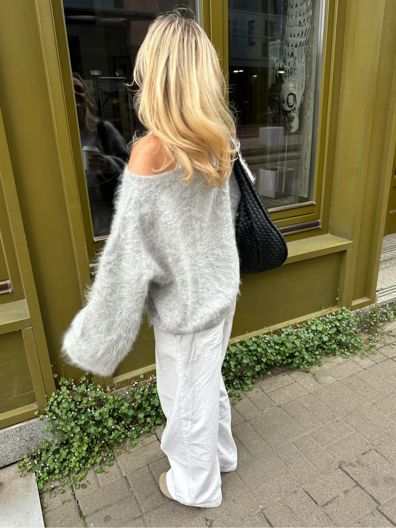Sexy Off-Shoulder Mohair Sweater – 2025 Luxe Knit