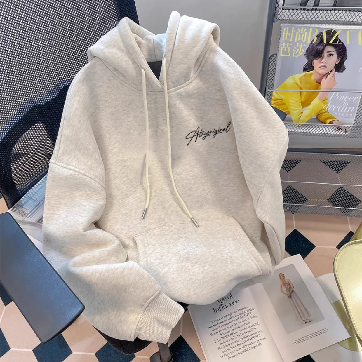 Winter Fade Letter Hoodie