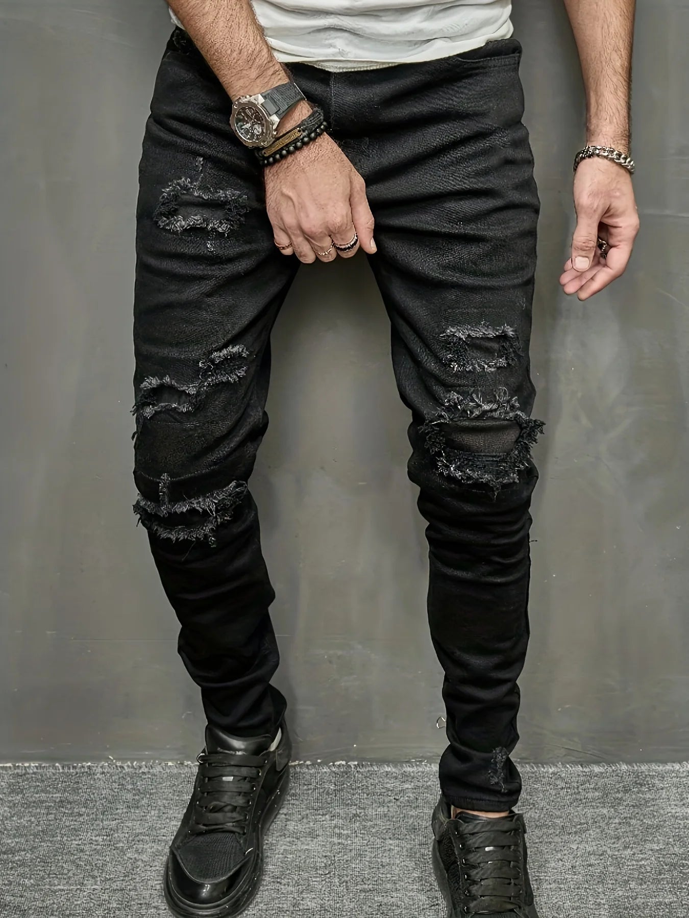 Ripped Edge Slim Denim – Tailored Fit
