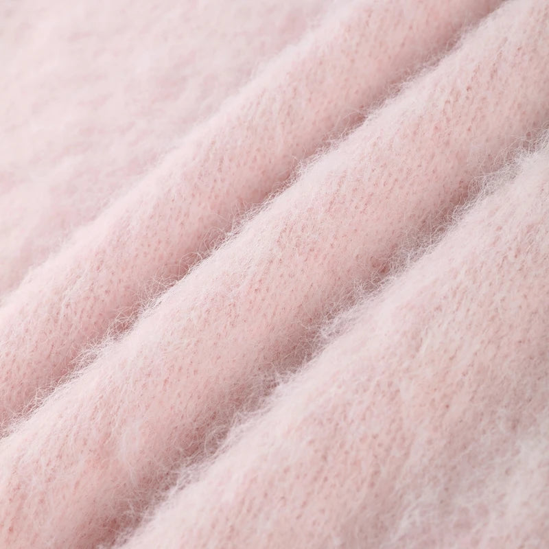 Sexy Off-Shoulder Mohair Sweater – 2025 Luxe Knit