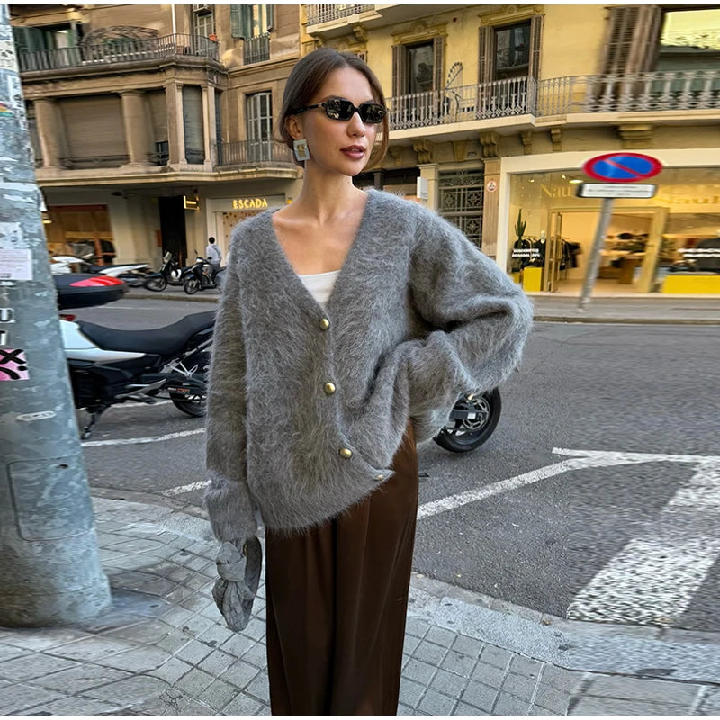 Sexy One-Shoulder Knit Sweater – 2025 Elegant Fit