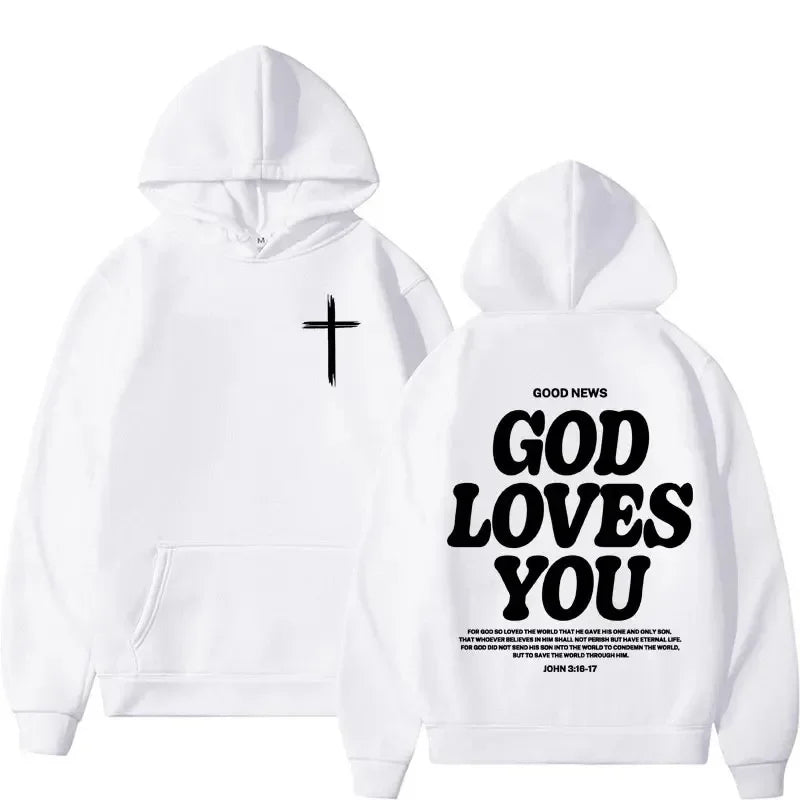 God Loves You Vintage Hoodie – Harajuku Style