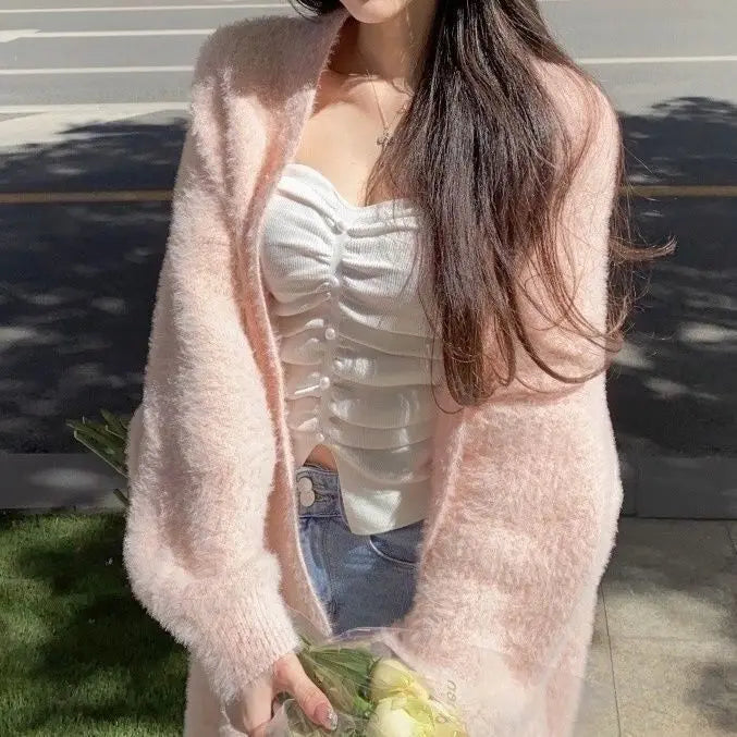 Plush Mink Knit Cardigan – Winter Luxe Edition